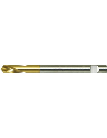 Broca puntear NC larga DIN1835 HSSCo5 TiN forma B 120grados vástago cilíndrico6,0mm