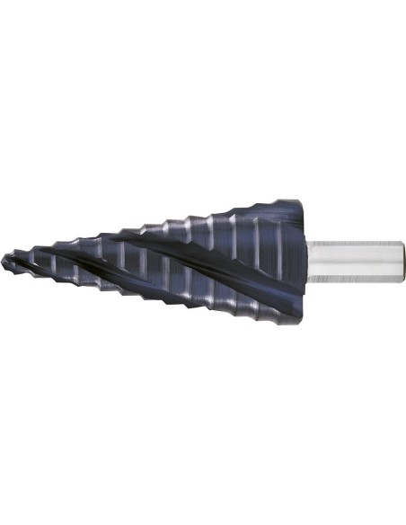 Broca escalon. HSS TiAlN Ranura espiral cuádruple 6-30mm EXACT