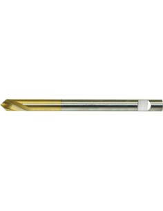 Broca puntear NC larga DIN1835 HSSCo5 TiN forma B 90grados vástago cilíndrico 12,0mm