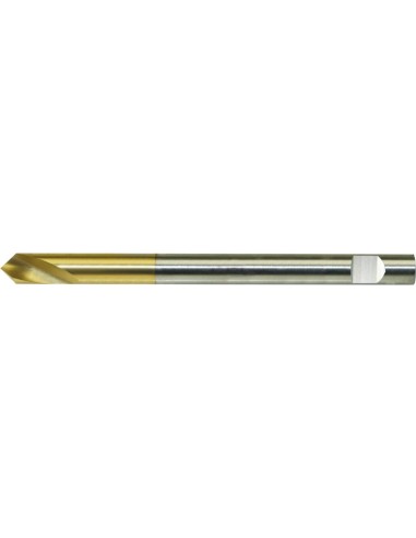 Broca puntear NC larga DIN1835 HSSCo5 TiN forma B 90grados vástago cilíndrico 6,0mm