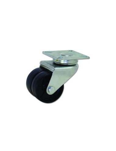 BDPG: Rotantes modelo B - Rueda doble D - Sujeción por pletina P - Giratorios G | 29-220 BDPG2 050 PLL2