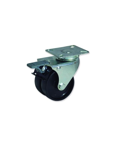 BDPG: Rotantes modelo B - Rueda doble D - Sujeción por pletina P - Giratorios G | 29-230-FD BDPG2 075 PLL2-FD