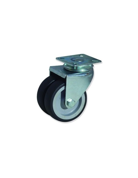 BDPG: Rotantes modelo B - Rueda doble D - Sujeción por pletina P - Giratorios G | 29-234 BDPG2 075 PCL2