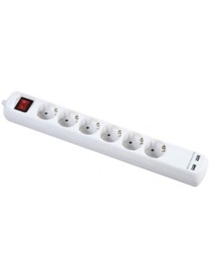 ALYCO 199436 Base múltiple con interruptor 6 enchufes