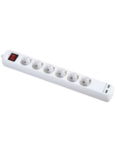 ALYCO 199436 Base múltiple con interruptor 6 enchufes