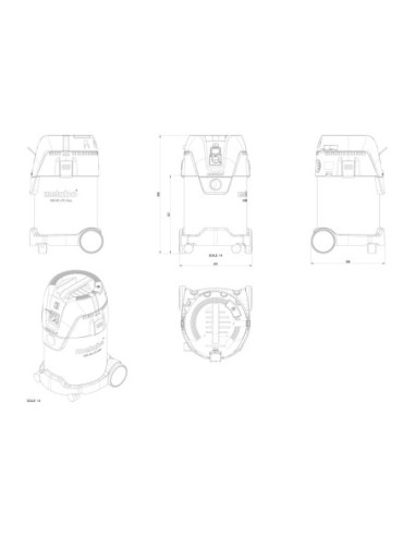 ASPIRADOR 30L METABO 602015000 ASA 30 L PC