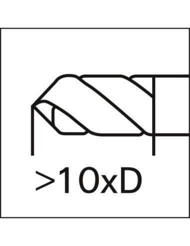 Broca espiral extralarga DIN1870 HSS tipo TF vástago CM 10,50x285mm