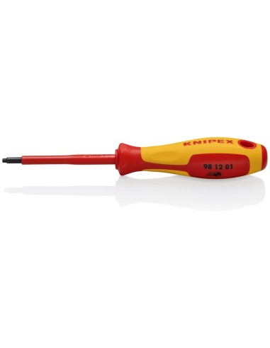 Destornillador R1 mango aislante en dos componentes, según norma VDE bruñido 185 mm KNIPEX 98 12 01