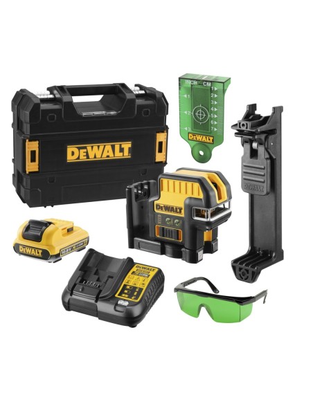 DCE0825D1G-QW - Láser autonivelante de líneas en cruz + 5 puntos 12V - verde