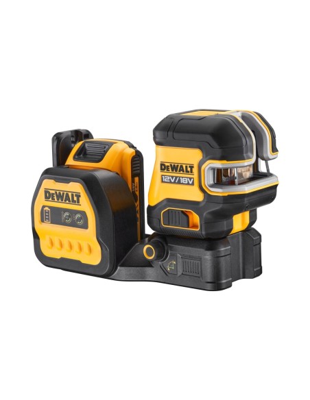 DCE822D1G18-QW Nivel Láser autonivelante VERDE de líneas en cruz + 2 puntos XR 18V/12V con batería 18V Li-Ion 2Ah