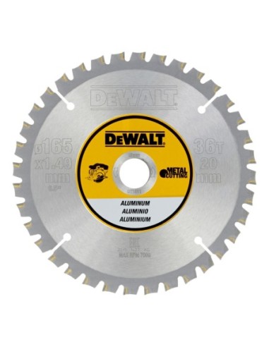 DT1911-QZ - Hoja para sierra circular sin cable 165x20mm 36D para Aluminio