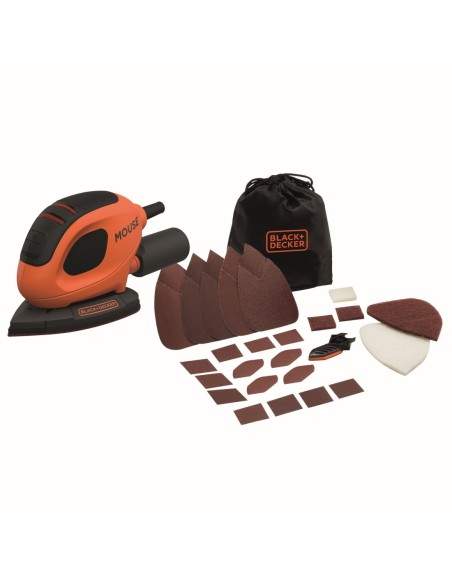 BEW230BC-QS - Lijadora Mouse 55W con 15 Accesorios y Bolsa