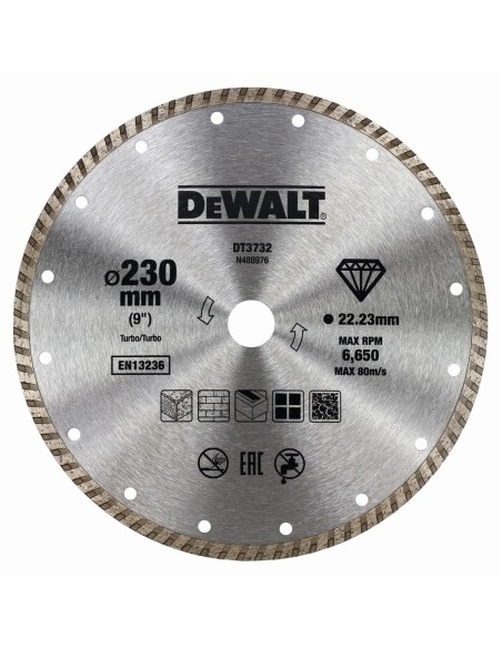DT3732-QZ - Disco de diamante turbo 230x22.2mm