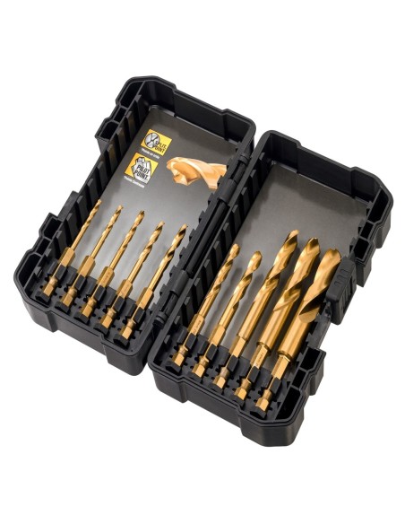 DT50050-QZ - Juego de 10 Brocas Impact Torsion TITANIUM