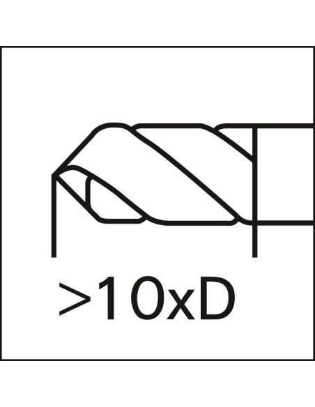 Broca espiral extralarga DIN1870 HSS tipo TF vástago CM 11,0x300mm