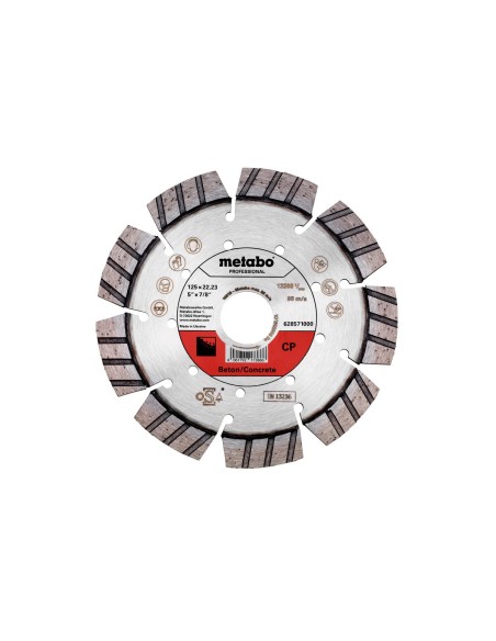Disco de cortar de diamante 125x22,23mm, CP, hormigón professional (628571000)