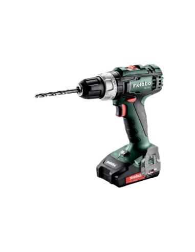 BS 18 L Taladradora atornilladora de batería/18V 2x Ion de litio Cargador SC 30 metaBOX 145