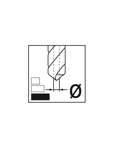 Broca espiral SL WN MDI refrigeración interior FIRE vástago 6537HA 3xD 7,80mm GÜHRING