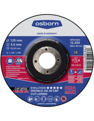 Disco de corte y desbaste AK 36 T Evolution CERAMAXX