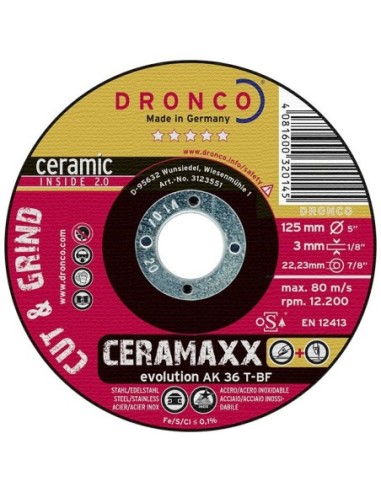 Disco de corte y desbaste AK 36 T Evolution CERAMAXX