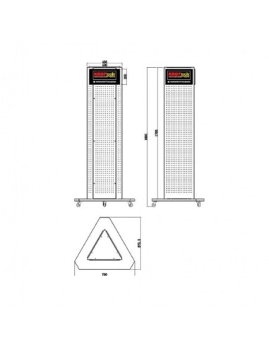 DISPLAY TRINAGULAR MOVIL 456X1800MM