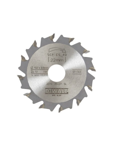 DT1306-QZ - Hoja de sierra para ensambladora 102mm