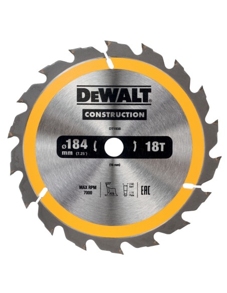 DT1938-QZ - Hoja para construcción 184 x 16mm 18T (AC)