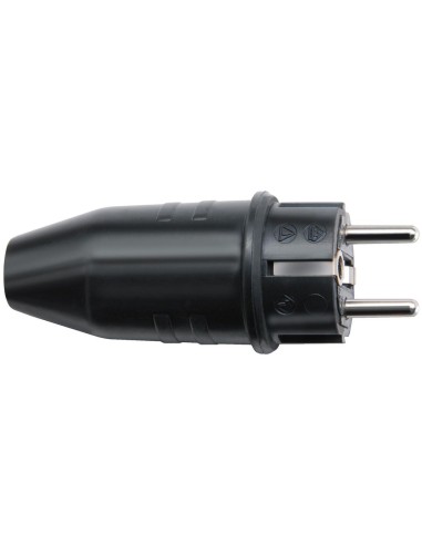 Clavija Schucko de caucho 230V/16A para exteriores