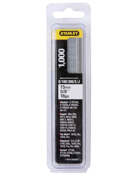 Clavo / Brad 8 / 300 / E / tipo J - 15mm - 1000 u.