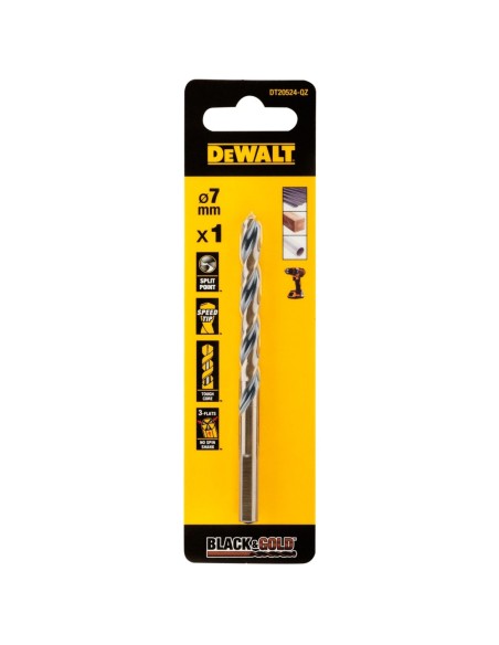 DT20524-QZ - Broca Black&Gold 7mm