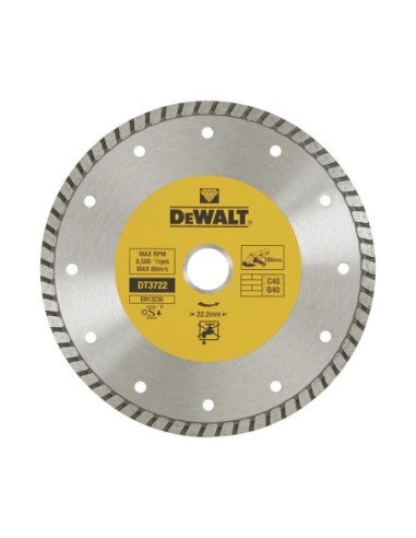 DT3722-QZ - Disco de diamante turbo 180x22.2mm