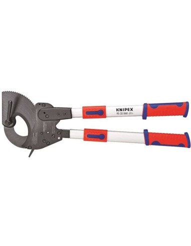 Cortacables (tipo carraca) con mangos telescópicos con fundas multicomponentes 630 mm KNIPEX 95 32 060