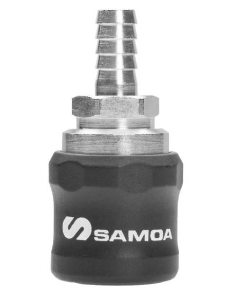 ENCHUFE RÁPIDO DE SEGURIDAD PARA AIRE Ø 1/4, ESPIGA A MANGUERA DE 8 MM