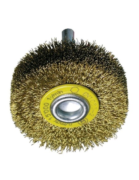 Cepillos circulares alambre ondulado - Vástago 6mm (Amoladora recta altas revoluciones)