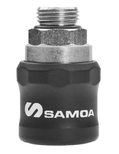 ENCHUFE RÁPIDO DE SEGURIDAD PARA AIRE Ø 1/4, MACHO A 3/8 BSP