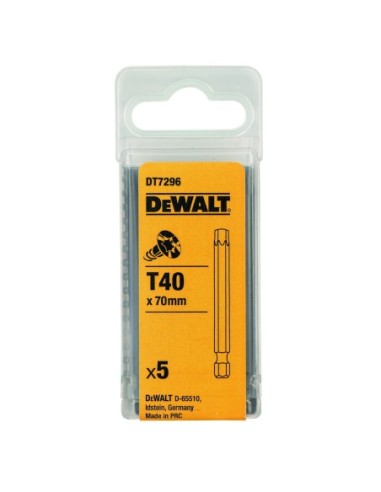 DT7296-QZ - Puntas para tornillos Torx - 70 mm longitud.