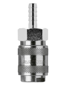 ENCHUFE RÁPIDO ESTÁNDAR PARA AIRE Ø 1/4, ESPIGA A MANGUERA DE 6 MM