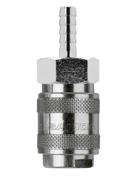 ENCHUFE RÁPIDO ESTÁNDAR PARA AIRE Ø 1/4, ESPIGA A MANGUERA DE 6 MM
