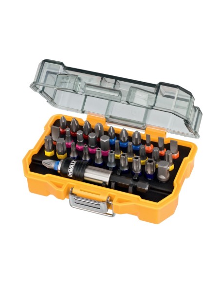 DT7969-QZ - Juego de 32 puntas, Pz, Ph, Pl, Torx, Torx inviolables hexagonal y adaptador