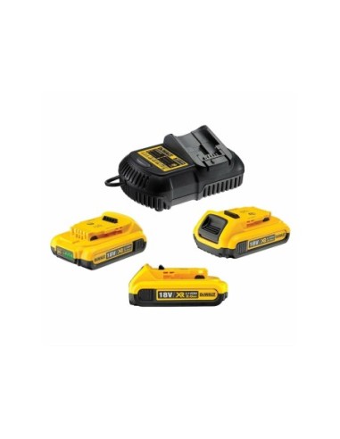 DCB115D3-QW - KIT 3 BATERÍAS CARRIL XR 18V LI-ION 2AH Y CARGADOR XR 10,8V - 14,4V - 18V CARRIL LI-ION
