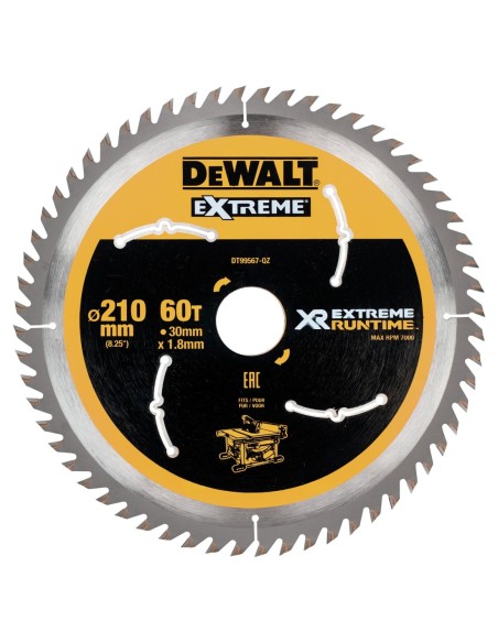 DT99567-QZ - Hojas para Sierra Circular Estacionaria XR EXTREME RUNTIME 210mm x 30mm 60D