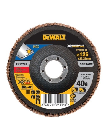 DT99583-QZ - Discos de láminas cerámica - 125mm grano 40