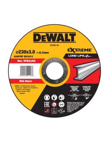 DX7987-AE - Disco de corte concavo para metal 230 x 3 x 22.23mm