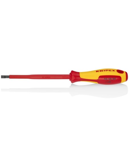 Destornilladores para tornillos planos mango aislante en dos componentes, según norma VDE bruñido 232 mm KNIPEX 98 20 55