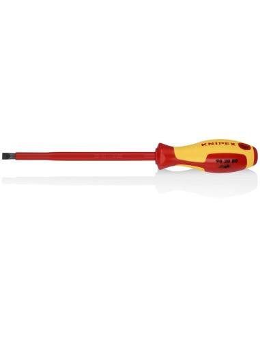 Destornilladores para tornillos planos mango aislante en dos componentes, según norma VDE bruñido 295 mm KNIPEX 98 20 80