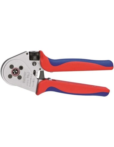Crimpadora de 4 mandriles para terminales girados con fundas multicomponentes cromado 250 mm KNIPEX 97 52 65 A