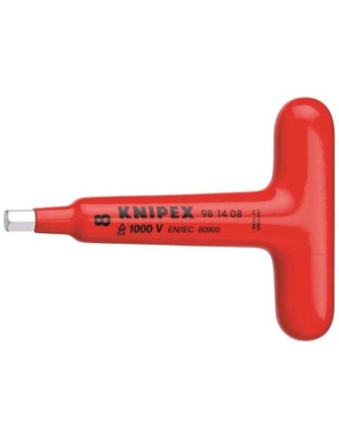 Destornillador para tornillos de hexágono interior con mango en forma de T 120 mm KNIPEX 98 14 06