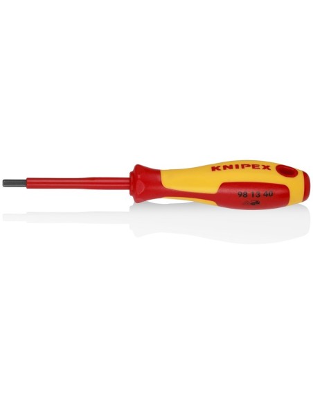 Destornillador para tornillos de hexágono interior mango aislante en dos componentes, según norma VDE bruñido 182 mm KNIPEX 98