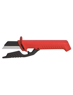Cuchillo para cable con de cuchilla intercambiable 190 mm (cartulina autoservicio/blíster) KNIPEX 98 56 SB