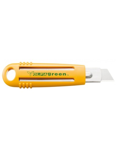 Cúter de seguridad de plástico reciclado SK-4/green